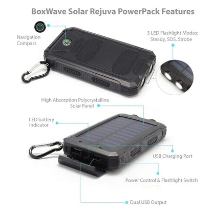 Solar Power Bank Waterproof 2USB LED Battery Charger For Cell Phone 1O000000mAh