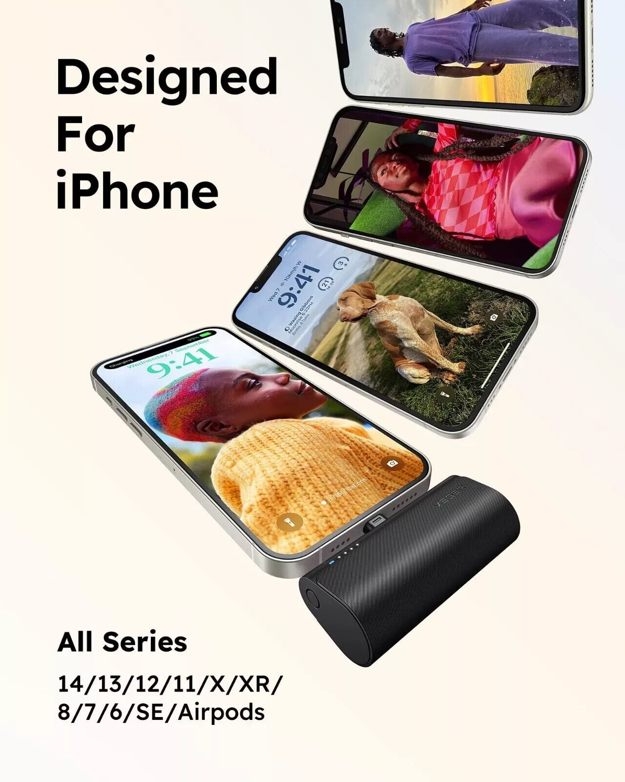 Mini Pocket Capsule Power Bank 20W Fast Charging Portable Charger For IPhone&Android Phone Pad 9000000mAh