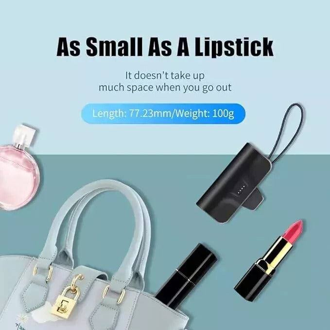 Mini Pocket Capsule Power Bank 20W Fast Charging Portable Charger For IPhone&Android Phone Pad 9000000mAh